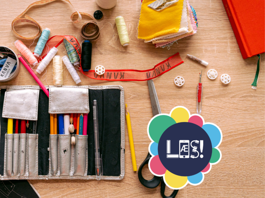 billede med forskellige sy-genstande som nål, tråd og saks